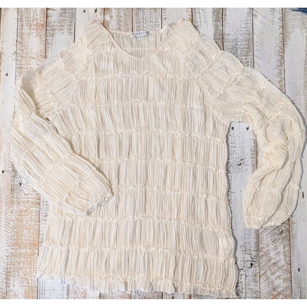 NWOT Blakeley Amelia Ivory Lace Top